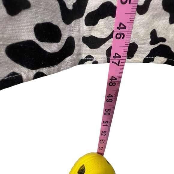 WHO WHAT WEAR Cream and Black Linen Blend Leopard Print Cap Sleeve Dress xl - Picture 15 of 15